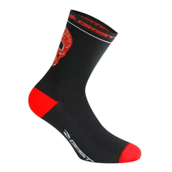 CHAUSSETTES / SOCQUETTES ETE GIST CRANE/SKULL NOIR-ROUGE 33/36 - HAUTEUR 18CM (PAIRE) -5860