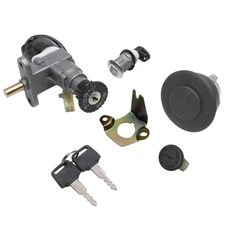 CONTACTEUR A CLE SCOOT ADAPTABLE SCOOT 50 CHINOIS 4T 12 POUCES QT9, QT8/BAOTIAN 50 BT49QT 4T 12 POUCES 2006> 5FILS (AVEC SERRURE DE SELLE + BOUCHON ESSENCE)  -P2R-