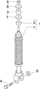 Suspension arrière - Amortisseur/s
