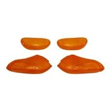 LENS FOR FLASHER FOR SCOOT GILERA 50 STALKER FRONT+REAR 1997>2000 ORANGE (x4) -REPLAY