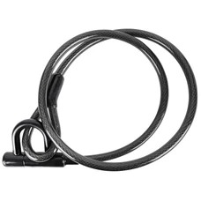 ANTIVOL VELO / TROTTINETTE CABLE/U A CLE DIAM 15mm L 1,50m NOIR LIVRE AVEC 2 CLES - NIVEAU SECURITE 7