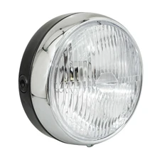 HEADLIGHT FOR MOPED PEUGEOT/MBK  Ø 140mm BLACK (BA20d)  -SELECTION P2R-