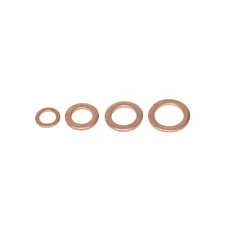 JOINT DE VIDANGE CUIVRE PLAT DIAM INT DE 8 à 14 mm - DIAM EXT DE 12 à 20 mm (VENDU PAR 4) -SELECTION P2R