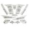 STICKERS KIT- "PIAGGIO GENUINE PART" 50 TYPHOON 2010> (FOR GREY SCOOTER) 742/B) -672559