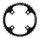 CHAINRING FOR MTB 4 ARMS - Ø104 TA CHINOOK TRIPLE 42 Teeth- External BLACK ALU FOR SHIMANO / SRAM / RACE FACE / FSA 8/9 Speed.