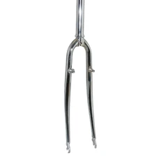 FOURCHE VTC 700X35 RIGIDE CINTREE ACIER CHROME AVEC TASSEAUX PIVOT LISSE 1''1/8-28,6 EXTERIEUR 300mm