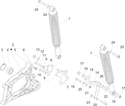 Suspension arrière - Amortisseur/s