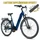 VELO ELECTRIQUE/VAE CITY 28 LEADER FOX SAGA 2026 MIXTE BLEU BRILLANT 8V MOTEUR CENTRAL BAFANG M300 36V 80Nm BATTERIE 15Ah (20'' - H52cm - TAILLE L - POUR ADULTE DE 178cm à 185cm)