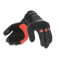 GANTS PRINTEMPS/ETE TUCANO FEMME LADY PENNA NOIR/ROUGE  T 6,5 (XS)  (HOMOLOGUE EN 13594:2015-CE) (COMPATIBLE ECRAN TACTILE)