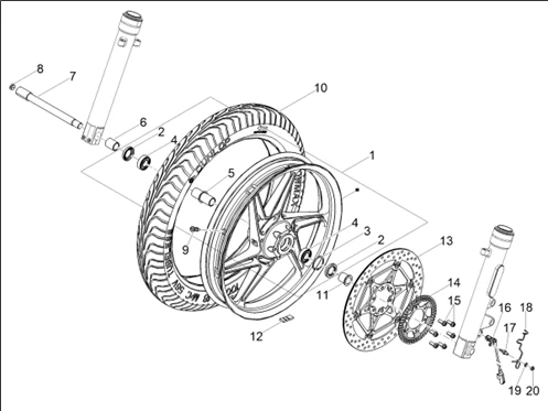 Roue avant