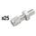VIS TENDEUR DE CABLE VELO M6 ALU (VENDU PAR 25)