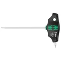 CLE TORX MANCHE EN T WERA 467 HF T6x100mm NOIR/VERT (VENDU A L'UNITE) -MARQUE ALLEMANDE POUR LES ATELIERS