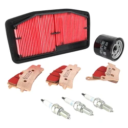 KIT ENTRETIEN MOTO ADAPTABLE TRIUMPH 765 STREET TRIPLE RS 2017>2023 PLAQUETTE METAL FRITTE (PACK 9 PIECES) -SELECTION P2R