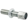 VIS CREUSE TENDEUR DE CABLE CYCLO DIAM M6 - LONG 24mm - ALESAGE 6,8mm - PERCAGE 3 (ACIER)  (BLISTE DE 25)  -ALGI-