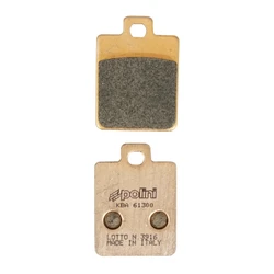 BRAKE PADS -POLINI FOR PIAGGIO 125 LIBERTY, 50 ZIP, 125 VESPA / BENELLI 50 491 RR / SYM 50 SYMPHONY, 125 SYMPHONY (L 35.5mm - H 48.8mm - thk7mm) (174.2014) (SINTERED)
