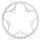 CHANRING FOR ROAD BIKE-5 arms- 52T. Ø130 -OUTER- DURAL SILVER STRONGLIGHT (SHIMANO TYPE 8/9 Speed)
