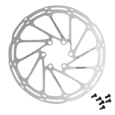 DISQUE DE FREIN ROUTE / GRAVEL 6 TROUS SRAM CENTERLINE RT-CLN-A2 160mm ARGENT AVEC ECROU (BORD ARRONDI) -EPAISSEUR 1.8 mm