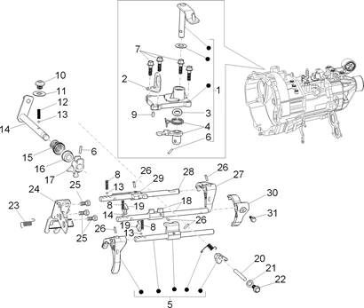 Levier de la boîte de vitesses
