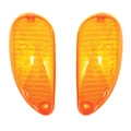 CABOCHON CLIGNOTANT SCOOT ADAPTABLE PIAGGIO 50 TYPHOON, NRG, NTT AR ORANGE (PAIRE) -P2R