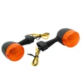 TURN SIGNAL FOR 50cc MOTORBIKE DERBI 50 SENDA 1995> ORANGE/BLACK (PAIR) -REPLAY