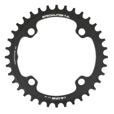 CHAINRING FOR E-BIKE - SINGLE 36teeth Ø104 BLACK TA E-ONE 4 ARMS ALU 7075 FOR BOSCH / BROSE / YAMAHA / GIANT / SHIMANO E-STEPS TA E-ONE