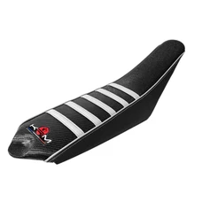 COUVRE/HOUSSE DE SELLE 50 A BOITE KRM PRO RIDE POUR SHERCO 50 SE-R, SM-R 2013> NOIR/BLANC