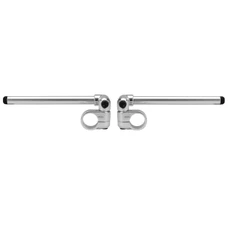 GUIDON MOTO ROUTE TOMMASELLI CAFE RACER BRACELET ALU DIAM 52 mm ARGENT (PAIRE)