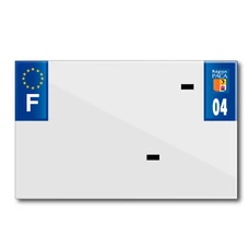 BANDE PLAQUE MOTO 210x130 POUR PVC VIERGE DEP. 04/EURO (VENDU A L'UNITE)