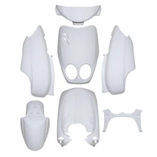 CARROSSERIE/CARENAGE SCOOT ADAPTABLE MBK 50 OVETTO 2002>2007/YAMAHA 50 NEOS 2002>2007 BLANC BRILLANT (KIT 7 PIECES) -P2R