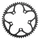 CHANRING FOR ROAD BIKE-5 arms- 51T. Ø110 -OUTER- BLACK -ALUMINIUM- STRONGLIGHT 9/10 Speed (SHIMANO TYPE)