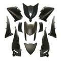CARROSSERIE/CARENAGE MAXISCOOTER ADAPTABLE YAMAHA 530 TMAX 2012>2014 NOIR MAT (KIT 11 PIECES) -P2R