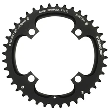 CHAINRING FOR MTB- Ø104 - 4arms-FOR DOUBLE- 40T. Ø104 2X10 OUTER BLACK STRONGLIGHT . 10 Speed SHIMANO (EXCEPT XT/XTR) NON THREADED -Thickness 5 mm