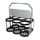 PANIER ROTO POUR TRANSPORT DES BIDON PLIABLE NOIR/GRIS (POUR 6 BIDONS)