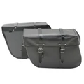 SACOCHE ARRIERE VELO LATERALE SPORFABRIC S202 TRAPEZE STYLE VINTAGE - FIXATION COURROIE - EFFET CUIR NOIR (Lg36xL11xH28) (PAIRE)