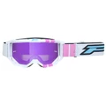MASQUE/LUNETTES CROSS PROGRIP 3300 FL VISION GO MULTILAYERED BLANC/ROSE ECRAN MIROIR VIOLET ANTI-RAYURES/ANTI U.V./ANTI-BUEE (HOMOLOGUE CE-EN-N- AC-96025 REV.2)