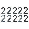 LICENSE PLATE NUMBER FOR MOTORBIKE/SCOOT - 45 mm ALU - TIFLEX - 2 - (SOLD PER 10)