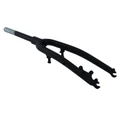 FORK- FOR TREKKING BIKE 700X35 RIGID- ALUMINIUM BLACK - COMPATIBLE V/BRAKE/DISC - THREADLESS STEERER Ø 1''1/8-28,6 EXTERNAL - Long 310mm (with a raiser for steerer (40mm) TO REPLACE A TELESCOPIC FORK)