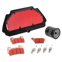 KIT ENTRETIEN MOTO ADAPTABLE KAWASAKI 636 ZX-6R NINJA 2013> PLAQUETTE METAL FRITTE (PACK 9 PIECES) -SELECTION P2R PREMIUM