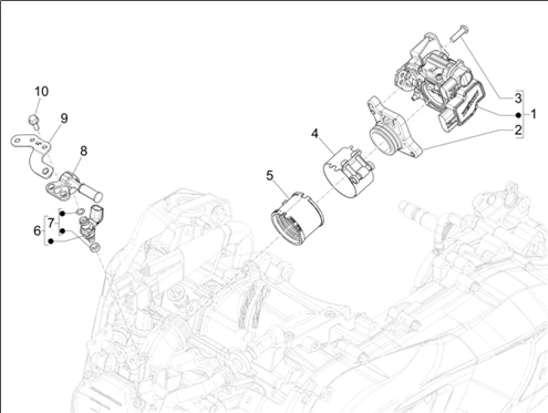Boîtier papillon - Injecteur - Raccord d'admission