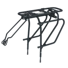 LUGGAGE RACK-REAR- ON STAYS - BASIL - ALUMINIUM BLACK- FOR 28"/26"/700C COMPATIBLE MIK GAMME BASIL RANGE - max load 30kgs- COMPATIBLE DISC BRAKES