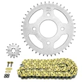 KIT CHAINE ADAPTABLE DAELIM 125 VL DAYSTAR 2001>2007 428 14x42 (DIAM COURONNE 58/90/10.5) (DEMULTIPLICATION ORIGINE) -AFAM