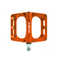 FLAT PEDAL FOR MTB/DOWNHILL/ BMX SWITCH FREERIDE ALUMINIUM ORANGE - thread 9/16 with grips (PAIR) 100x90mm