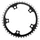 CHANRING FOR ROAD BIKE-5 arms- 44T. Ø130 "INNER" BLACK -ALUMINIUM- 7075 STRONGLIGHT 9/10 Speed (SHIMANO TYPE)