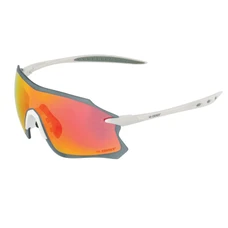 ADULT CYCLING GLASSES- GIST PACK -WHITE FRAME - RED MIRRORED SOLAR LENSES - PROTECTION 100% UV - UVA - UVB) ULTRA LIGHT