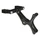 DUAL BOTTLE CAGE HOLDER - BLACK ALUMINIUM- ON SADDLE RAIL (SOLD PER UNIT ON CARD)