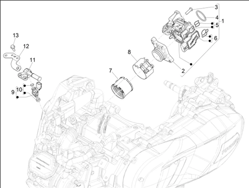 Boîtier papillon - Injecteur - Raccord d'admission