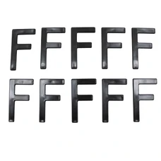 LETTER FOR LICENSE PLATE TIFLEX ALUMINIUM MOTORBIKE/SCOOTER  45mm  F  (SOLD PER 10)