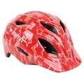 CASQUE VELO ENFANT GIST WELLY ROUGE AVEC MOTIFS TAILLE 47-52cm AVEC MOLETTE ET ECLAIRAGE LED