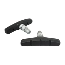 BRAKE PADS FOR MTB - THREADED STUD ASSYMETRIC- SUNRACE 70mm BLACK (PAIR)