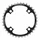 CHAINRING FOR MTB 4 ARMS - Ø104 TA CHINOOK TRIPLE 36 Teeth- Middle BLACK ALU 8/9 Speed.